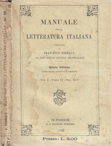 Manuale della letteratura italiana