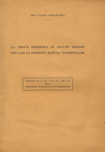 La prova biologica in alcune lesioni oculari di sospetta natura … | Immagine principale