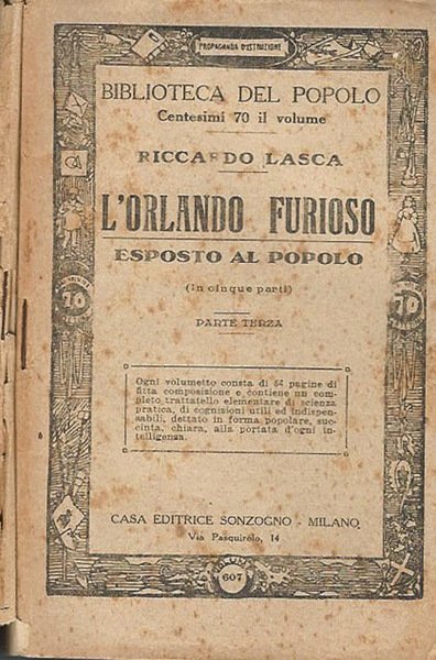 L'Orlando Furioso esposto al popolo vol. III - V