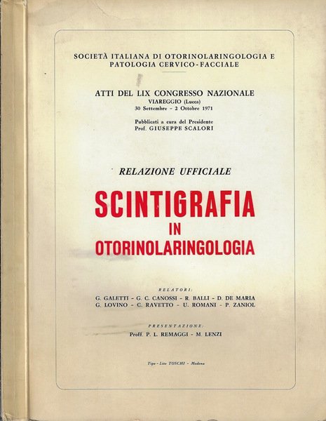 Relazione ufficiale scintigrafia in otorinolaringologia