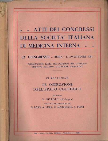 Atti dei Congressi della Società Italiana di Medicina Interna 52° …