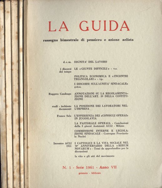 La Guida Anno VII n. 1, 2, 3 - 4, …