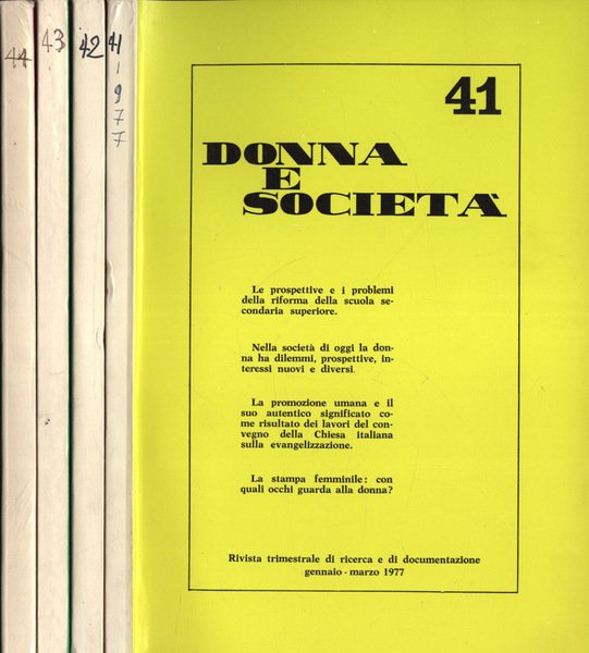 Donna e società Anno 1977 n. 41 - 42 - …