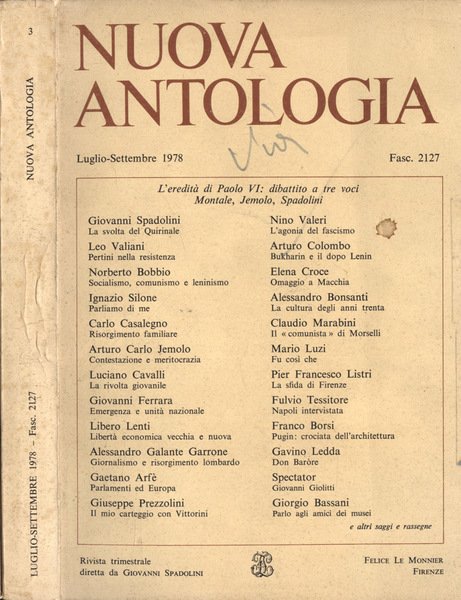 Nuova Antologia Anno 113 Fasc. 2127 | Immagine principale