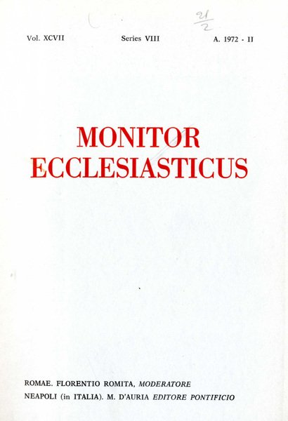 NOTIZIE CISTERCENSI anno 1972