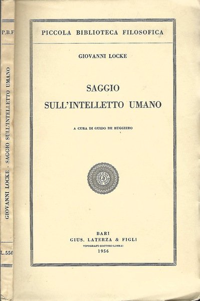 Saggio Sull'Intelletto Umano