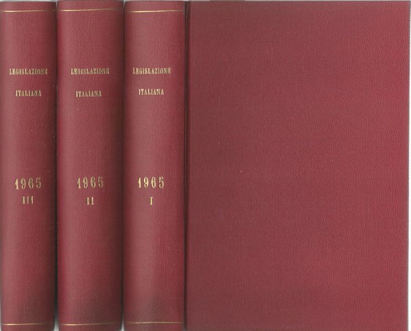 La legislazione italiana. Anno 1965