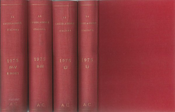 La legislazione italiana. Anno 1975