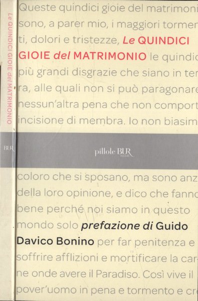 Le quindici gioie del matrimonio