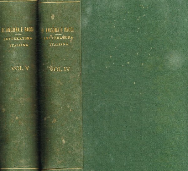 Manuale della letteratura italiana vol IV, V