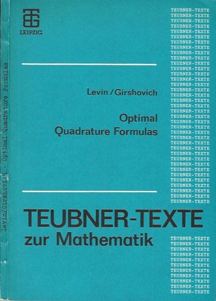Optimal Quadrature Formulas