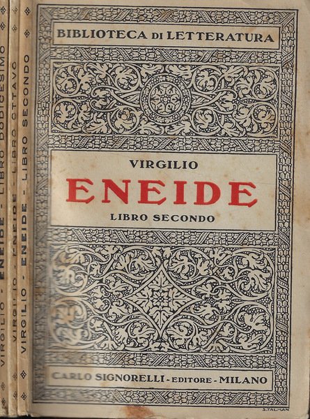 Eneide Libro secondo-Libro ottavo-Libro dodicesimo | Immagine principale