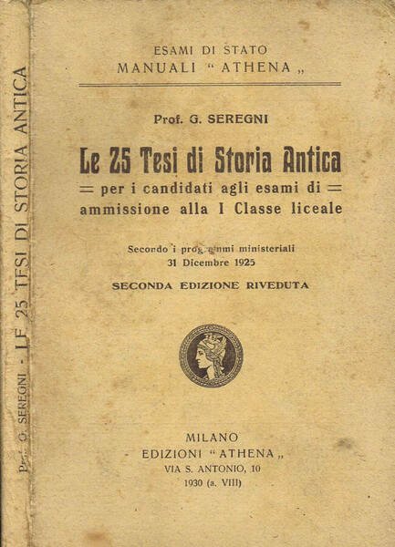 Le 25 Tesi di Storia Antica