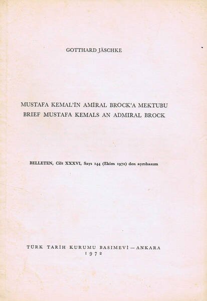 Mustafa Kemal'in Amiral Brock'a Mektubu Brief Mustafa Kemals an Admiral …