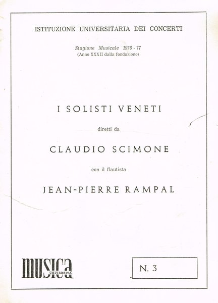 STAGIONE MUSICALE 1976 77 | Immagine principale