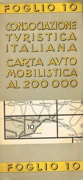 Carta automobilistica al 200.000. Foglio 10