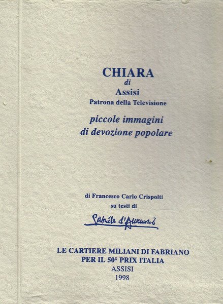 CHIARA DI ASSISI PATRONA DELLA TELEVISIONE