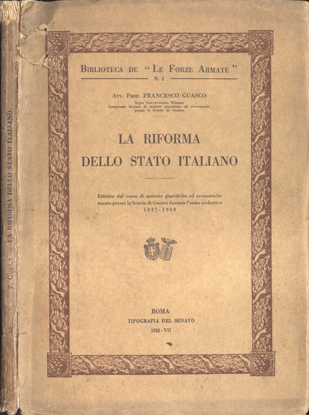 La riforma dello stato italiano