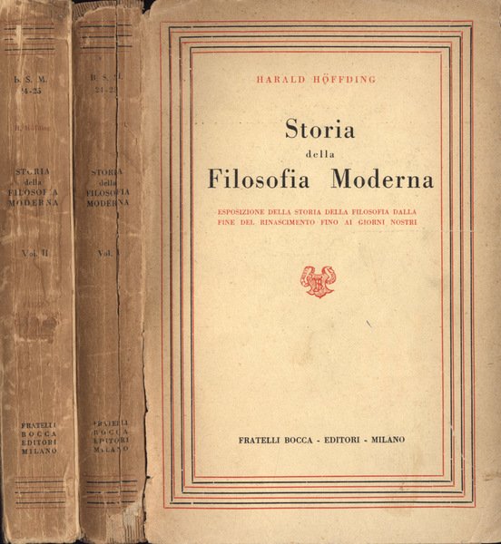 Storia della filosofia moderna - Vol. I - II