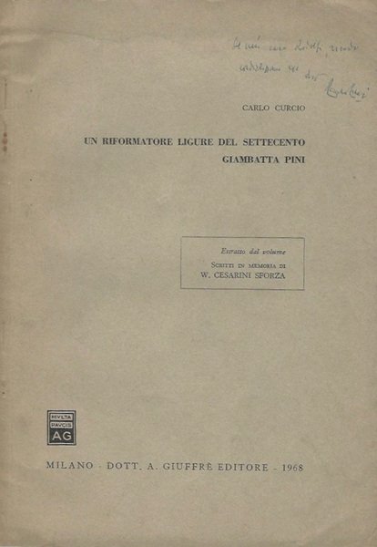 Un riformatore ligure del settecento - Giambatta Pini