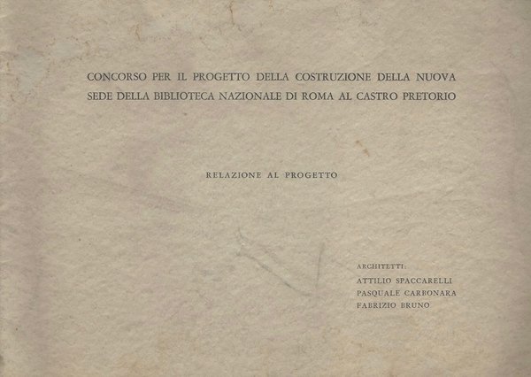 Concorso per il progetto della costruzione della nuova sede della …