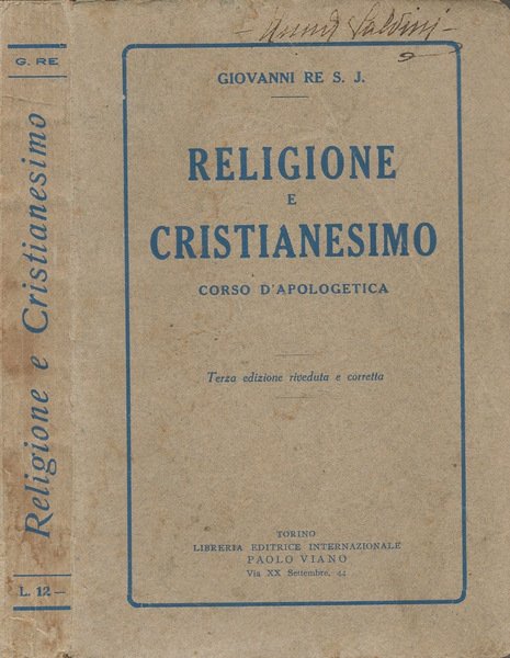 Religione e Cristianesimo Corso d'Apologetica