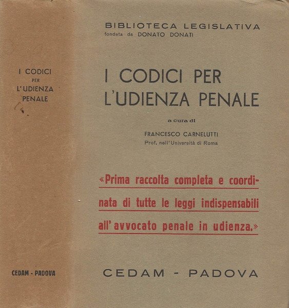 I codici per l'udienza penale