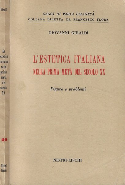 L'estetica italiana nella prima metà del secolo XX