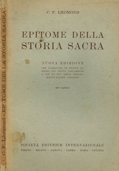 EPITOME DELLA STORIA SACRA