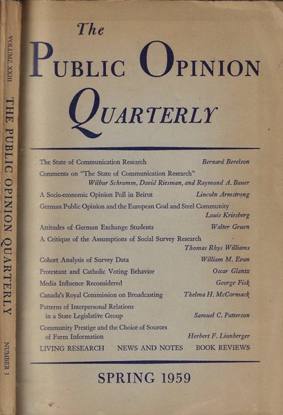 The public opinion quarterly