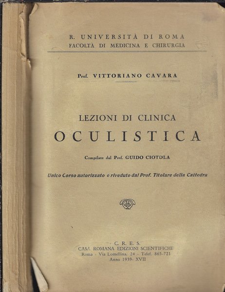 Lezioni di clinica oculistica | Immagine principale