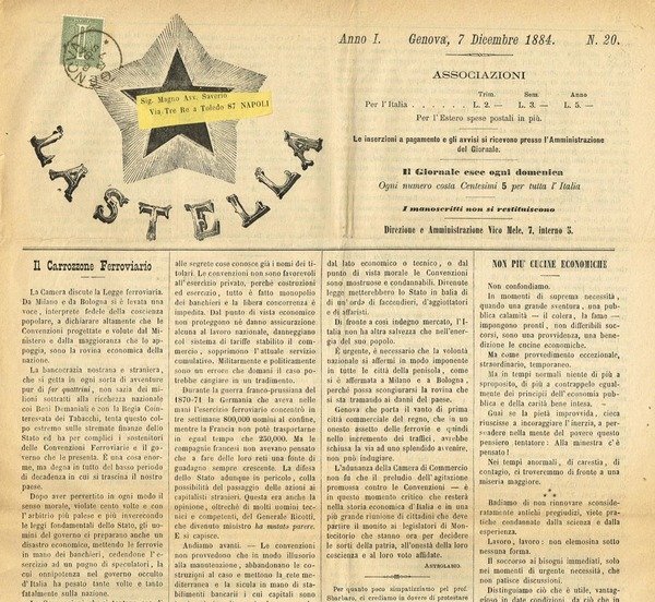 LA STELLA anno I n.20 | Immagine principale