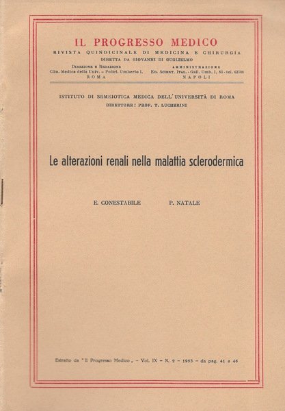 Le alterazioni renali nella malattia sclerodermica