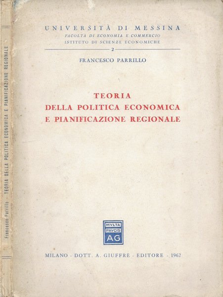 Teoria della politica economica e pianificazione regionale