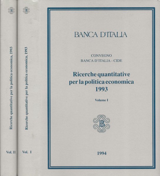Ricerche quantitative per la politica economica 1993. Convegno Banca d'Italia … | Immagine principale
