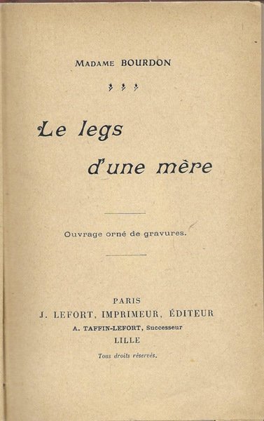 Les legs d'une mére | Immagine principale
