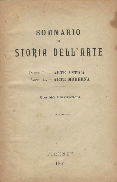 Sommario di storia dell'arte