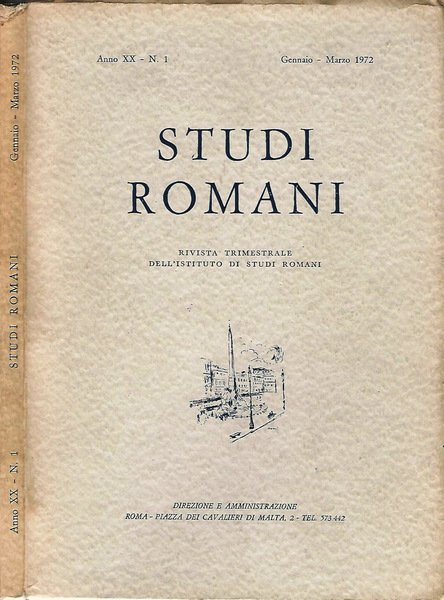 STUDI ROMANI - ANNO XX - N.1