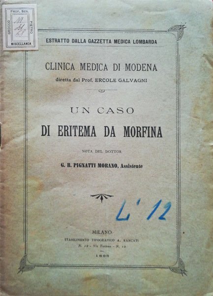 Un caso di eritema da morfina | Immagine principale