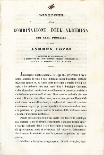Ricerche sulla combinazione dell'albumina, Nomenclatura chimica, Forza Elettro-Chimica