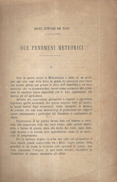 Due fenomeni meteorici