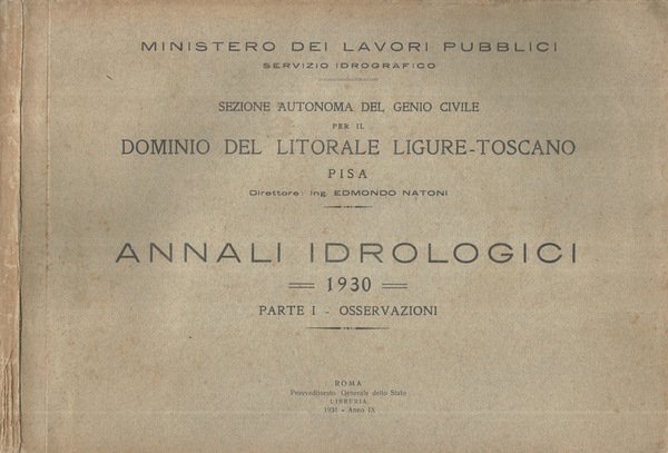 Annali Idrologici 1930