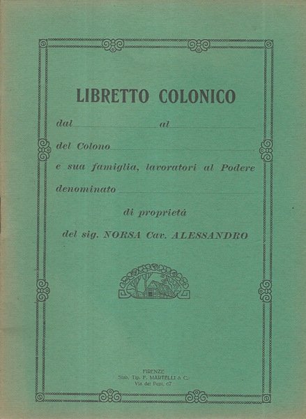 Libretto Colonico | Immagine principale