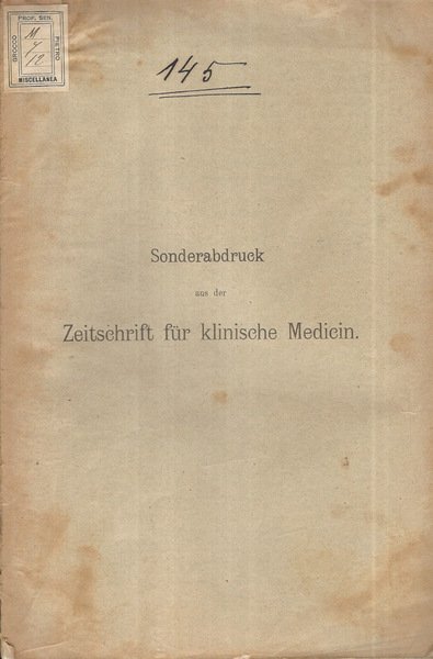 Ueber die Vertheilung der stickstoffhaltigen Substanzen im Harne des kranken …