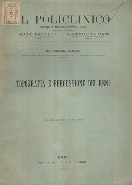 Topografia e percussione dei Reni