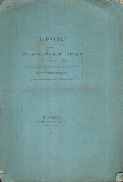 Il Parini nella storia del pensiero Italiano | Immagine Gallery 1