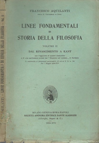 LINEE FONDAMENTALI DI STORIA DELLA FILOSOFIA