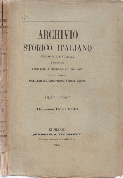 Archivio Storico Italiano fondato da G. P. Vieusseux e continuato …