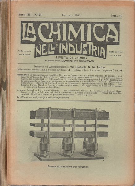 La Chimica nell'Industria - 1909