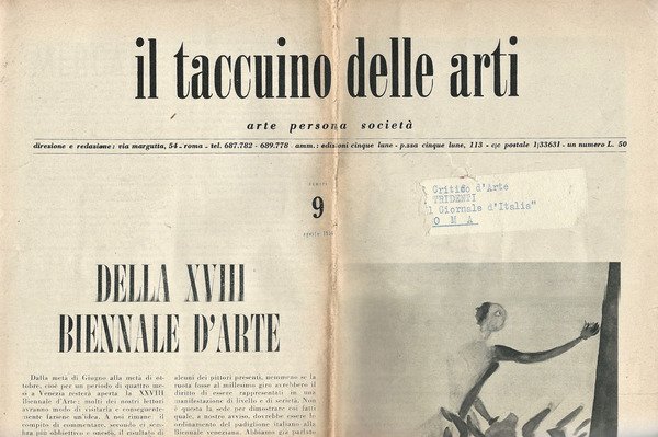 Il Taccuino delle Arti n. 6 | Immagine principale